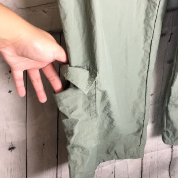 Toska Green Wide-Leg Pants Large - Picture 5 of 7